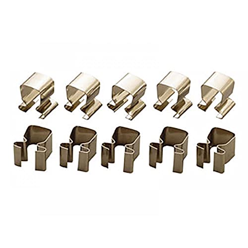 Teng Alu12 Pack of 10 Socket Clips for Alu450 Storage Rail - 1/2in Square, Silver