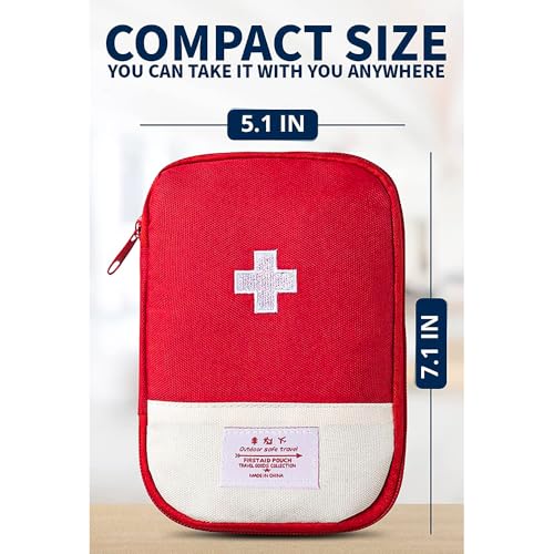 Image of Gadget Deals- First aid kit for Home | First aid Bag |Red- First Aid Pouch | First aid kit for Travel -car,Office,Camping | Medicine Storage Box | Emergency Kit Organizer