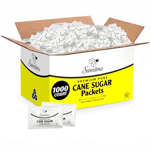 Coconut Dreamin' 10 Sweetmo Sugar Packets 1000 Count – Pure Cane White Granulated Sug...