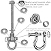 Dakzhou 2 Permanent Anti-Rust Heavy-Duty Bearing Swing Hanger Mute (10mm) 180° Swing, 1500 lb, sandbag Yoga Swing Hammock Chair