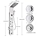 Suguword Shower Panel LED Shower Panel Tower System Rainfall Shower Head System Stainless Steel Shower Column Tower 5 Body Jets Massage Shower Fixture Wall Mounted with Spray Gun Brushed Nickel
