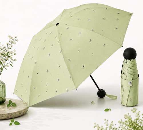 Image of Owme UV Umbrella for Women, Mini Folding Portable 2-Fold Umbrellas | Manually Open & Close for Rain and Sun Protection, Anti-Slip Handle | Windproof Umbrlla | Chata for Rain for Men -
