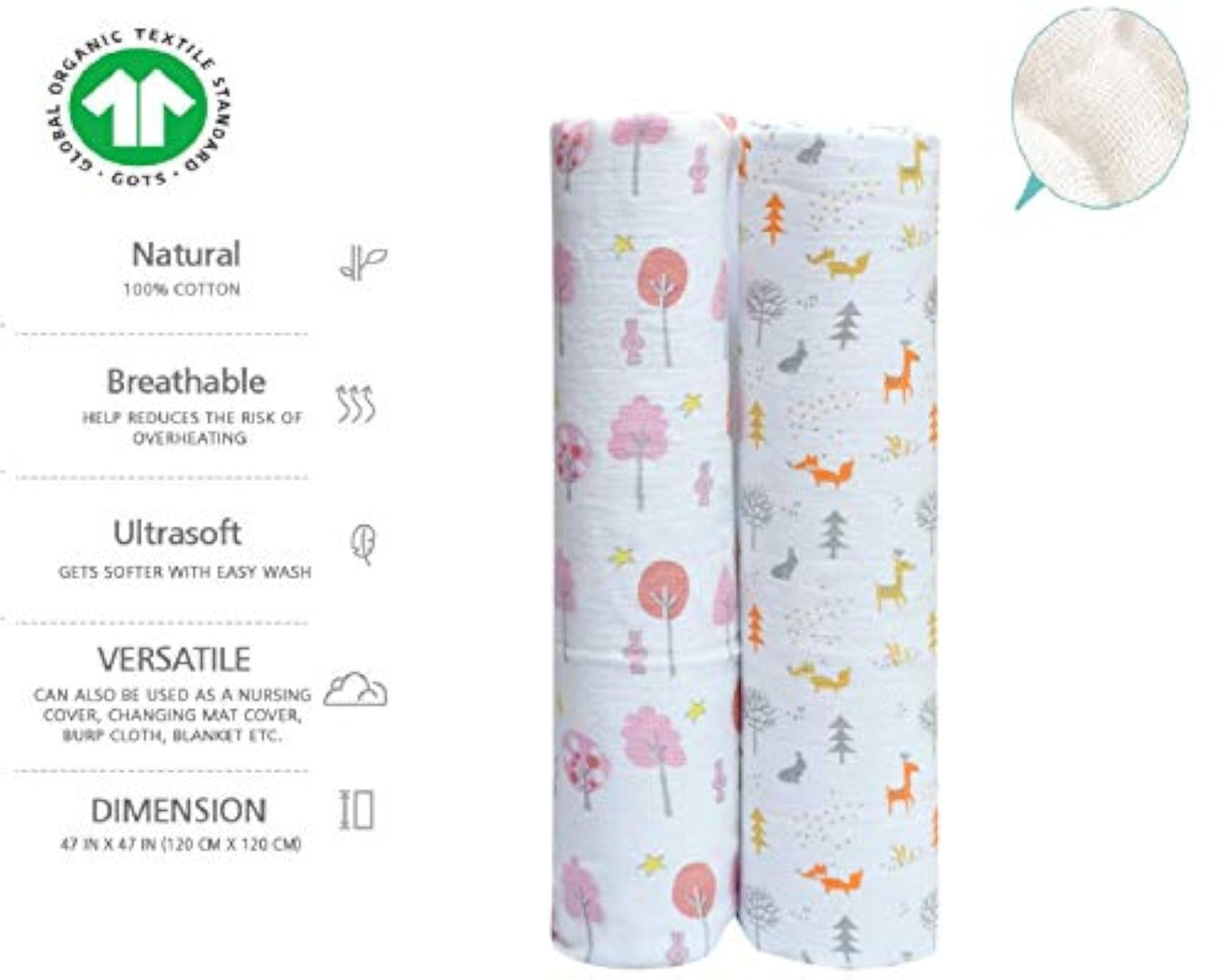 Hosiery Cotton Cloth Swaddle/Wrapper/Blanket for Newborn