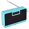 AmazonBasics tragbares DAB/FM-Radio mit Mono-Display und Bluetooth – Blau