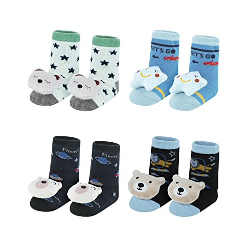 Kit 4 Pares Meia Bebê Sapatinho Menino Antiderrapante DCP Kids Cor:Menino;Tamanho:0-12 Mes... Kit 4 Pares Meia Bebê Sapatinho Menino Antiderrapante DCP Kids Cor:Menino;Tamanho:0-12 Mes...