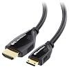 Cable Matters High-Speed Long 4K Mini HDMI to HDMI Cable - 25ft, HDMI2.0 Ready for Tablets, Nikon, Sony, Canon DSLR, Raspberry Pi Zero