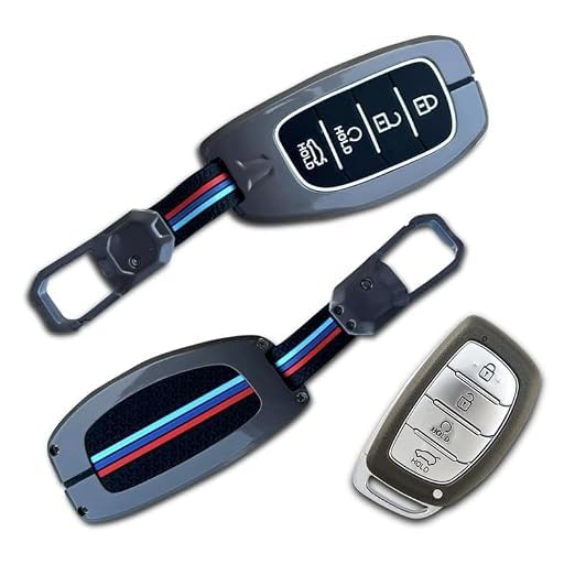 Image of NEODRIFT 'KeyShield' Car Key Cover for Hyundai i20 Active (Shape 1, 04 Buttons) (Durable, Stylish and 360 Protection)