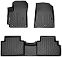SMARTLINER Custom Fit Floor Mats 2 Row Liner Set Black Compatible with 2020-2023 Kia Soul