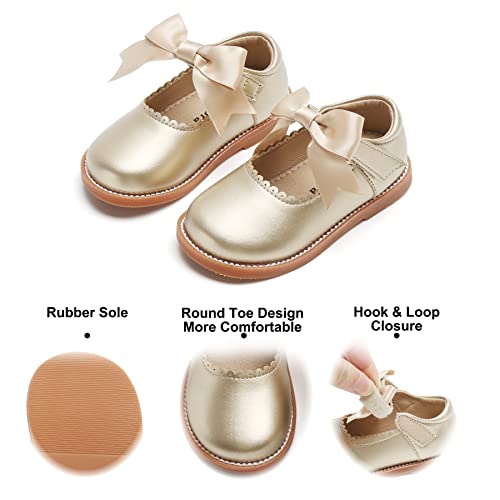 Image of Felix & Flora Toddler Little Girl Mary Jane Dress Shoes - Ballet Flats for Girl Party School Shoes