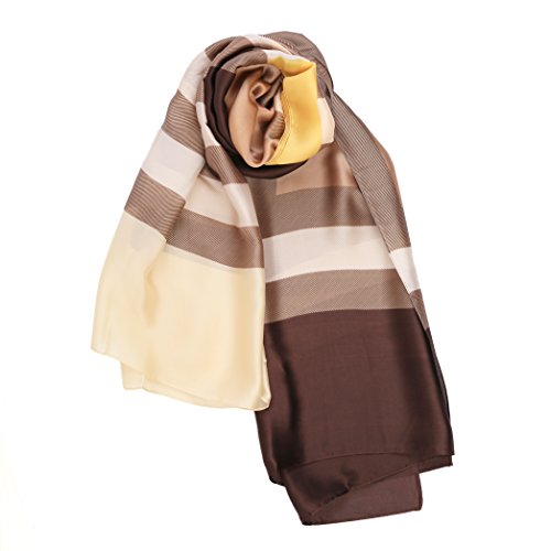 LANSILK Bufanda de seda para mujer - Elegante, lujosa, grande y liviana bufanda de Pashmina de seda, bufanda de cachemira, bufanda de cuello selección (Profile Portrait of a Lady Turquois)