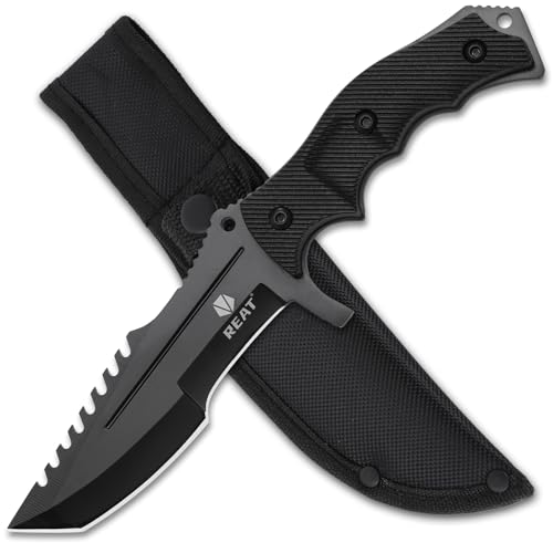 REAT Fixed Blade Knife with Sheath,...