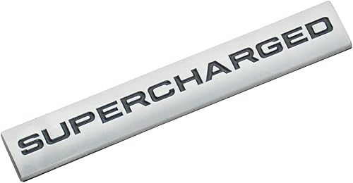 Miniatura 3 de Juego de 2 emblemas supercargados de metal elevado 3D con logotipo de coche de alta calidad para la tapa del automóvil V6 V8, calcomanía para