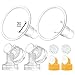 Maymom 30 mm 2X Two-Piece Breastshield, 2X Base Connector w/Valve and Membrane Compatible with Medela Breast Pumps; Lage Shield (30mm)