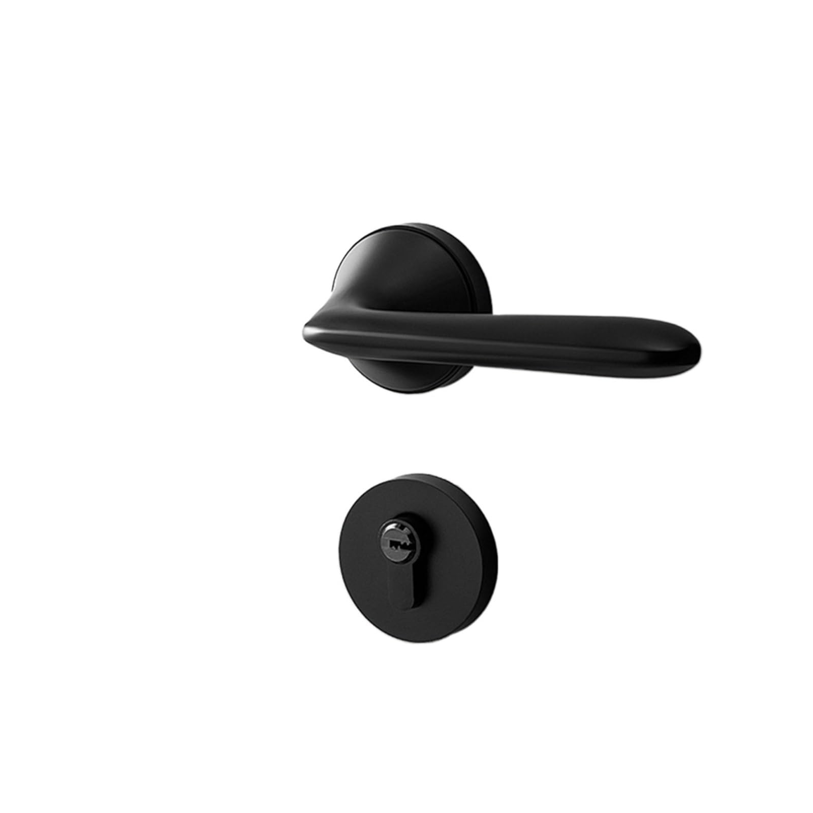 Serrure magnétique silencieuse noire H pour porte de chambre à coucher