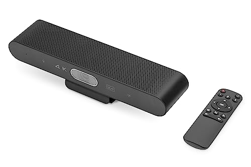 DIGITUS DS-55581 Video Bar Mini, system wideokonferencyjny - kamera internetowa 4K UHD 30 Hz ePTZ - 2 mikrofony wewnętrzne - głośnik wewnętrzny 2 W - automatyczna regulacja ostrości i zoomu