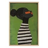 Modern Portrait Wall Art Aesthetic Posters Black People Abstract People Wall Art African Painting Pictures Vintage Women Posters Prints 16x24inch Unframed for Office Decor Girls Dormitory