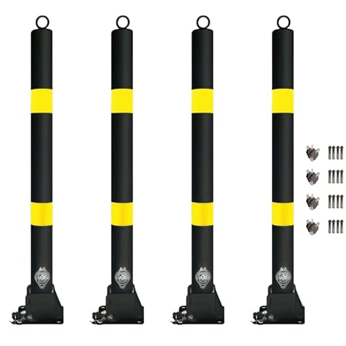 YHWKGZ �܂肽���ݎ����ԃo���A���b�N�A�d���������������S�{���[�h��Q���Y�A���Ɨp�ԗp�A�x���X�g���C�v�t���ԃX�g�b�p�[�|�X�g�A�ƒ�p�K���[�W�p(Black,4pcs)