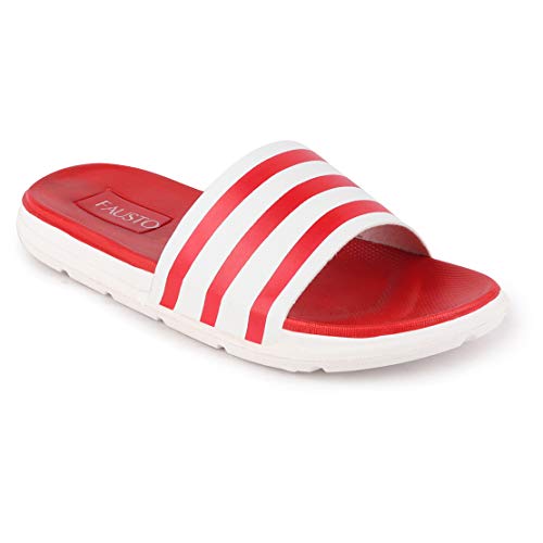 Image of FAUSTO Men's Polyurethane Flip Flop|Outdoor|Lightweight|Comfort|Casual|Sliders with Airmix Sole