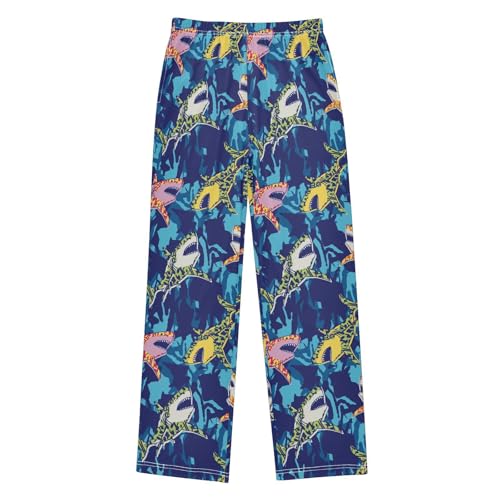 Colorful Sharks Abstract Boys Pants for Kids Jogger Pants with Pockets S-XL