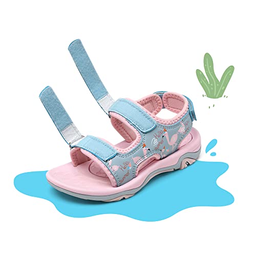 Image of DREAM PAIRS Boys Girls Summer Sandals | Outdoor Athletic Kids Sport Water Shoes Anti-slip Toddler Lightweight Comfortable Cute Cartoon Quick-drying