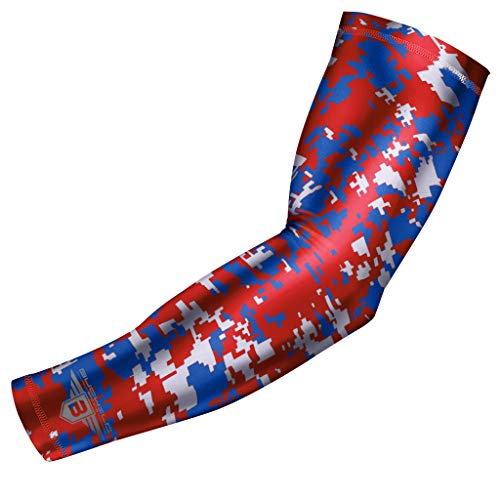 BUCWILD SPORTS Compression Arm Sleeve - Youth & Adult Sizes - Baseball Football Basketball Sports (1 Arm Sleeve)