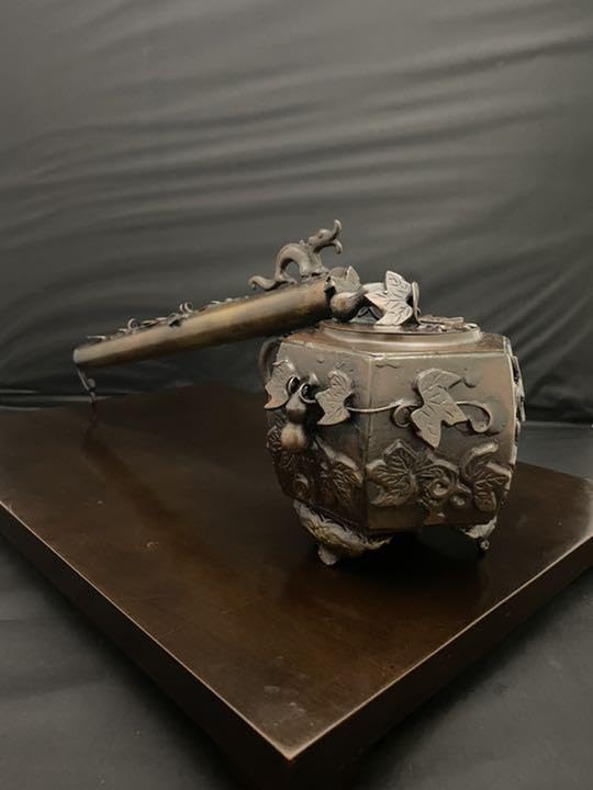 大型 香炉 矢立 大明宣徳 開運 風水 骨董 古美術 真鍮 古銅