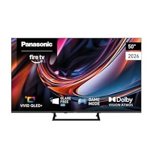 Panasonic TV-50W80C, 4K UHD Vivid QLED+, Glare Free Pro, Fire TV Fernseher