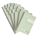 FABRICATION 100% française. Exacompta 3240SE Paquet de 5 Manifolds quadrillé 5x5 petits carreaux 14,8 x 10,5 cm 50 feuillets dupli autocollant numéroté de 1 à 50 (Lot de 4)