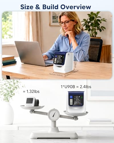 Arboleaf Blood Pressure Monitor for Home Use, Upper Arm No-Wrap Arm-in | 4 users x 199 readings, large display, 8.7-15.7 in arm fit, one-touch use, no app needed, irregular heartbeat alert, AA/USB-C - image 4