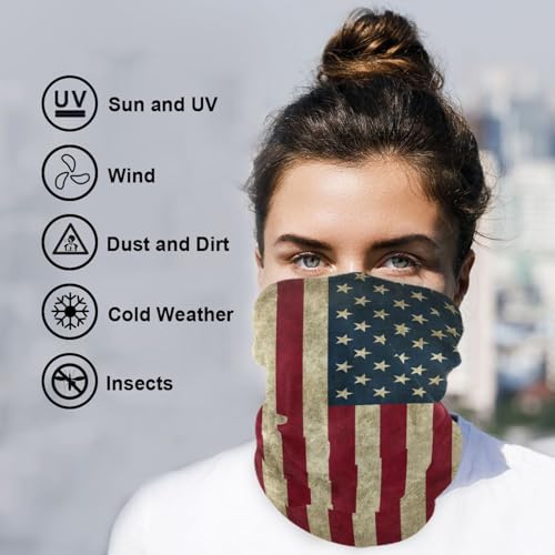 Image of Men Women Bandanas Neck Gaiter Headwrap Balaclava | Seamless Face Cover Scarf Neck Warmer Breathable Headwear for Hiking Cycling