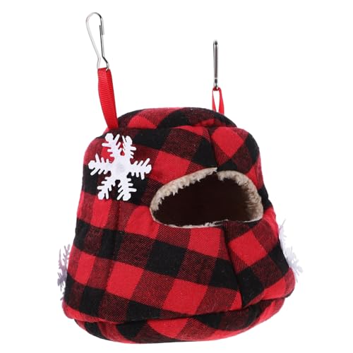 CVUTOVO 綿の隠れ場所 ぶら下げ ぶら下がっている巣 洞窟 ネスティング 屋内 ケージ ネスト 小さい ハムスターの寝具 ぬいぐるみ オウムの家の巣 隠れ家 暖かいハムスター小屋 コットン