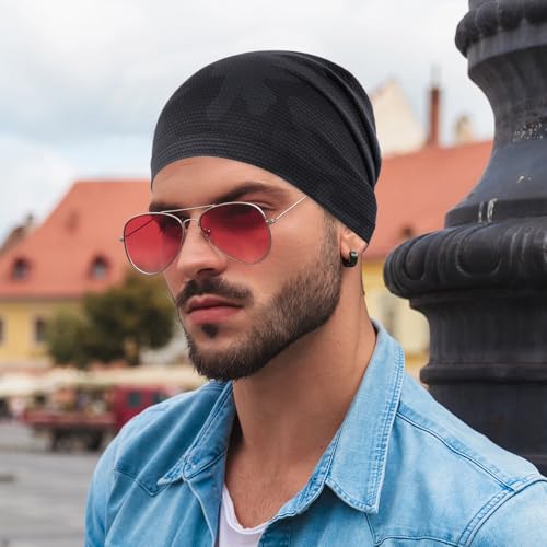 Image of WTACTFUL 1Pack / 2 Pack Cooling Skull Caps for Men Women - Lightweight Breathable 3D Mesh Running Caps for Cycling & Summer