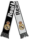 Icon Sports Real Madrid Scarf, White/Black Licensed Reversible R. Madrid Scarf