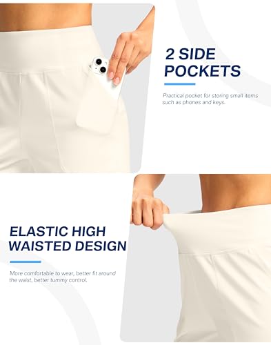 Image of G Gradual Women's Athletic Shorts 6 inch High Waisted Stretchy Bermuda Shorts for Women Quick Dry Summer Casual Shorts