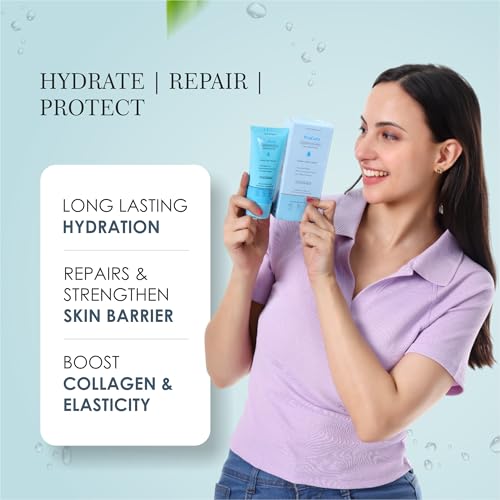 Image of Ceramide & Peptide Face Moisturizer 100g | 48 hr Hydrating Barrier Repair Cream with Hyaluronic Acid, Niacinamide, Vitamin C & E & Squalene | Non-Greasy, For Normal to Dry Skin