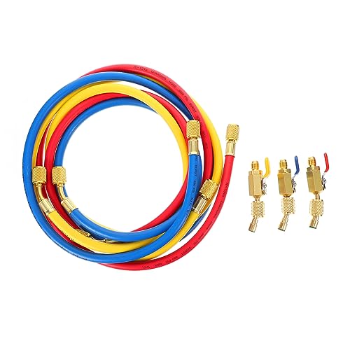 OUNONA 3pcs Pipe Conditioner Hose Replacement Adding Tube Addition Adding Tube Tube Copper Golden