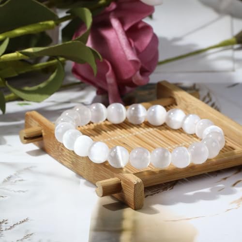 8mm Natural Gemstones Round Beads Energy Power Crystal Chakra Reiki Healing Elastic Stretch Bracelet 7 Inch Unisex4