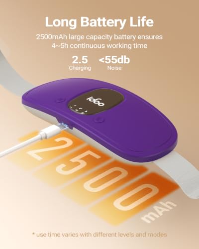 Image of iDOO Heating Pad for Cramps, FSA Eligible Items Only List, Portable Cordless Heating Pad, Electric Waist Belt Device for Cramps Pain, Gifts for Girlfriend Mom Wife Women (Deep Purple)