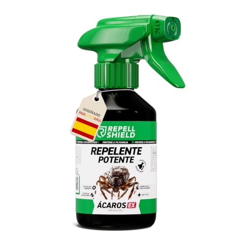 RepellShield® Spray Antiacaros - Uso Interior y Exterior - Anti Acaros Ideal para Colchones, Sofás, Almohadas y Ropa de Cama - 250ml - No Mancha - Fórmula Segura y Natural para un Hogar Sin Ácaros