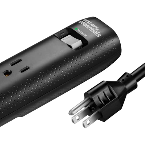 Image of Best Buy essentials Phone & Mobile Device Charging Accessories - Lightning & USB-C Options, Charging Cords, Hubs & Power Accessories (6 Outlet Strip, 2 ft)