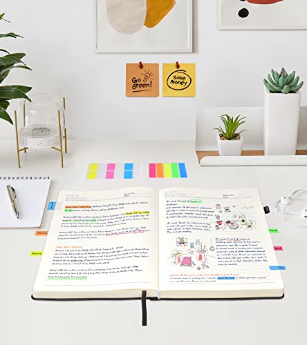 Image of Lined Journal Notebook, 365 Pages B5 Large Journals for Writing Ruled Notebook, Hardcover Leather Journal for Women Men, Daily Notebook for Work, Note Taking, 100Gsm Thick Paper ( 7.6'' X 10'' Black)