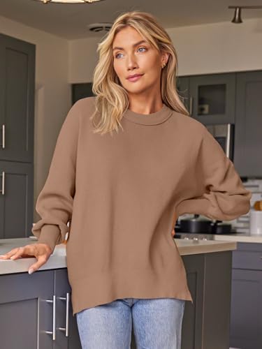 Image of EFAN Womens Oversized Sweaters Batwing Sleeve 2026 Fall Fashion Outfits | Trendy Chunky Knit Pullover, Slouchy Fit Clothes, Cozy Layering Essentials, Cute Winter Clothing, Comfy Casual Daily Wear