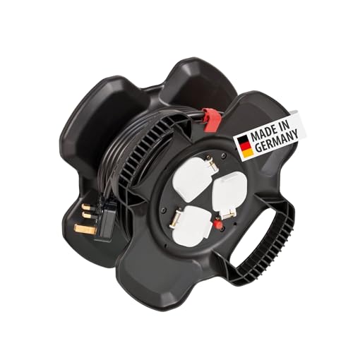 Image of Brennenstuhl Rubber Cable Reel X-Gum (15m, Special Rubber Mixture, for Indoor use, Made in Germany)