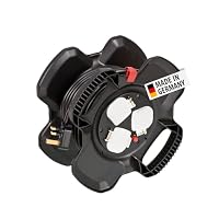 Brennenstuhl X-Gum Enrollacables – Tambor De Goma Especial Para Cables Y Mangueras – Resistente A Aceites, Grasas, Gasolina Y UV – IP44 – Ligero Con Asa Integrada – Made In Germany