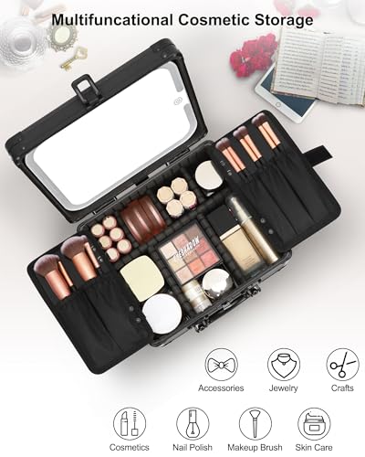 Relavel Makeup Box with Rotating Mirror