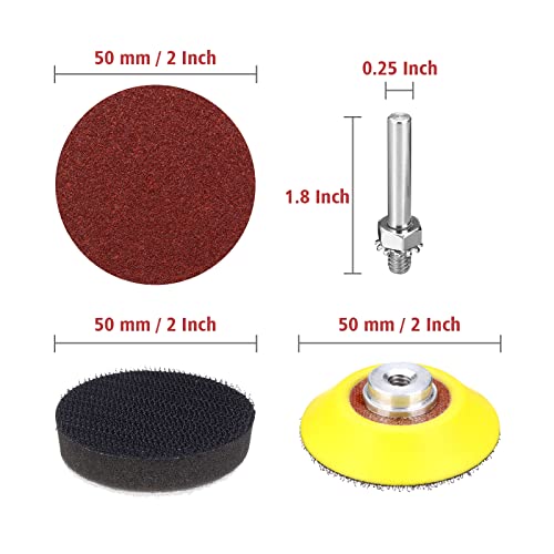 DRILLPRO 120pcs 2 Inch Sanding Discs Pad with 1/4'' Shank Backer Plate and 2pcs Sponge Cushions for Drill Grinder Rotary Tools 60-3000 Grit Sandpapers - Thumbnail 4