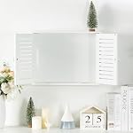Noviko Boîte de rangement Wifi Support mural Boîte de routeur Wifi Hider décoratif Boîte de stockage Modem Mont mural (blanc, 16,5"L x 4,7"D x 12,6"H)