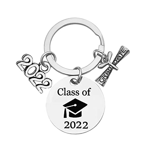 favourall Porte-clés diplômé 2022 pour Lui et Elle - Cadeaux de Remise des diplômes de la Classe 2022 - Porte-clés en Alliage de Zinc, diplômés de l'université Étudiants Masters Grad Party Supplies Cover