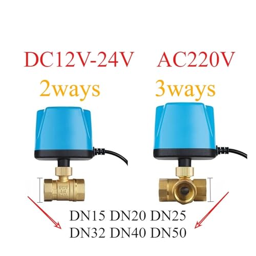 Vanne motorisée laiton DN50 3 voies AC240V commande électrique eau et chauffage