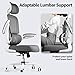 TRALT Office Chair Ergonomic Desk Chair, 330 LBS Home Mesh Office Desk Chairs with Wheels, Comfortable Gaming Chair, High Back Office Chair for Long Hours (White)
